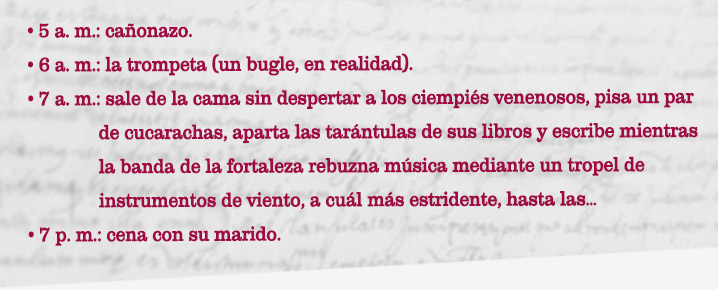 Horario de la mujer que desapareció de la historia (III).