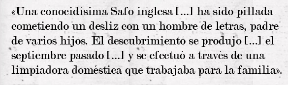 La mujer que desapareció de la historia (III). Escándalo.